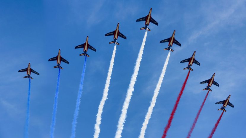 french airplanes celebration